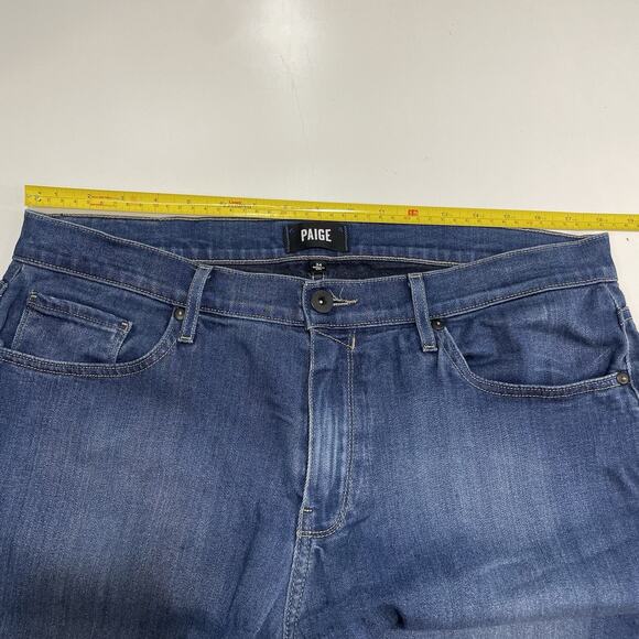 Paige Jeans Men’s Blue Federal Slim Straight Stretch Zip Fly Denim Pants 34x31 - Picture 7 of 9